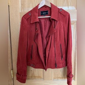 BNCI by blanc noir burnt orange suede jacket size small